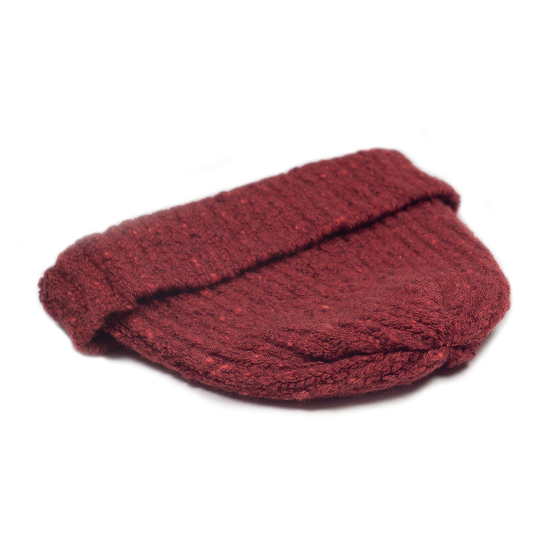 Bacca chili red wool and cashmere donegal ribbed fisherman hat (restock)