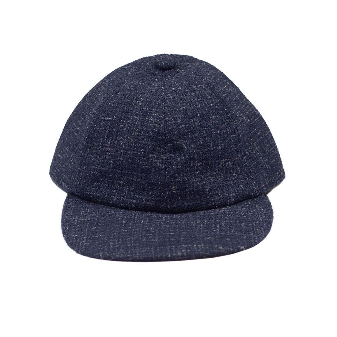 Baseball cap in wool blend check