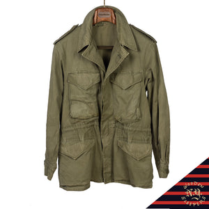 x Wooden Sleepers: 1940s vintage M-43 field jacket (tagged 38R)