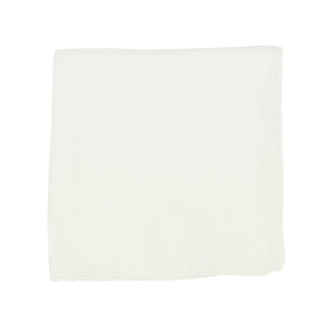 Cream silk twill pocket square