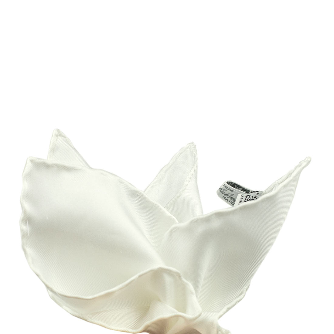 Cream silk twill pocket square