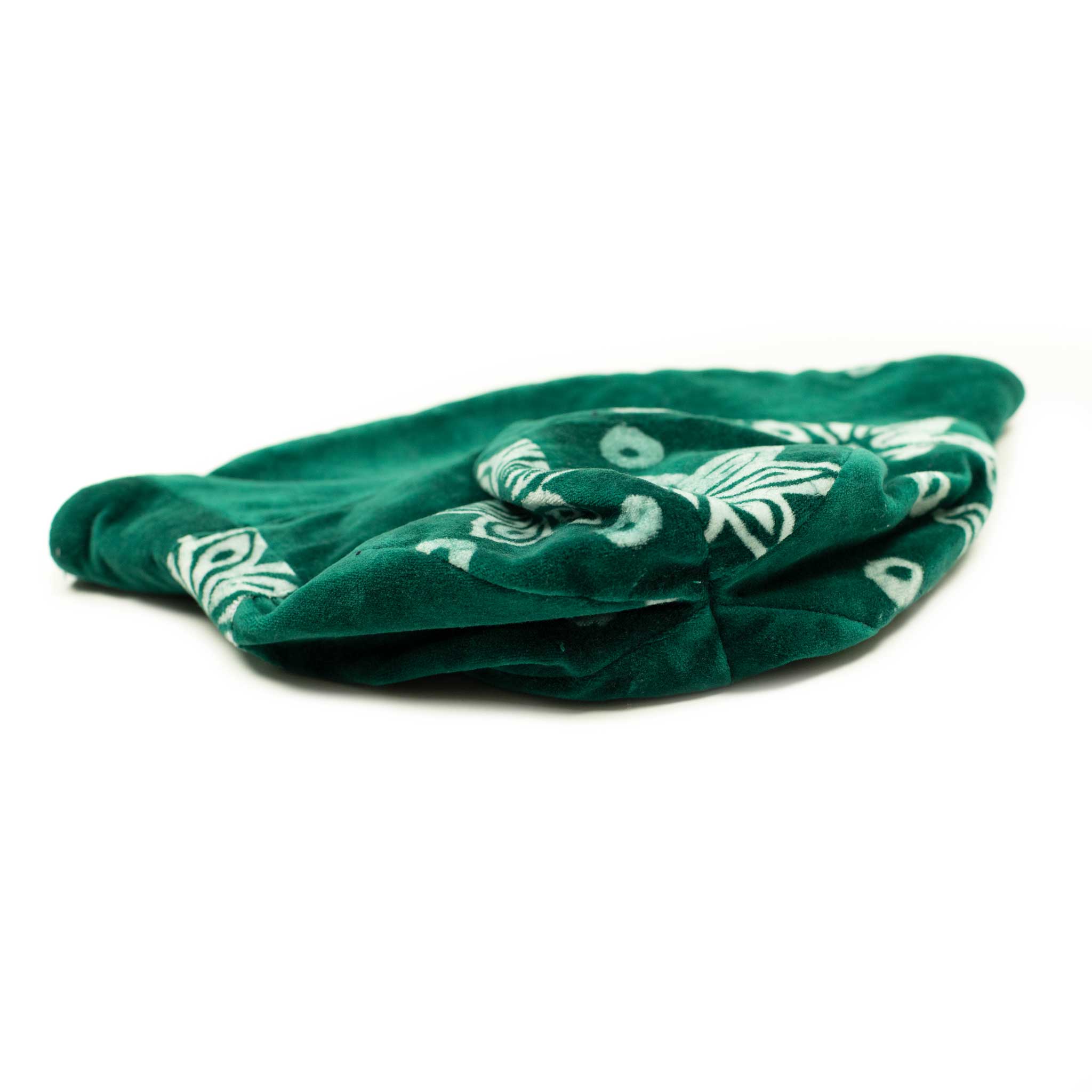 Elegushi bucket hat in solar system print emerald green cotton velvet