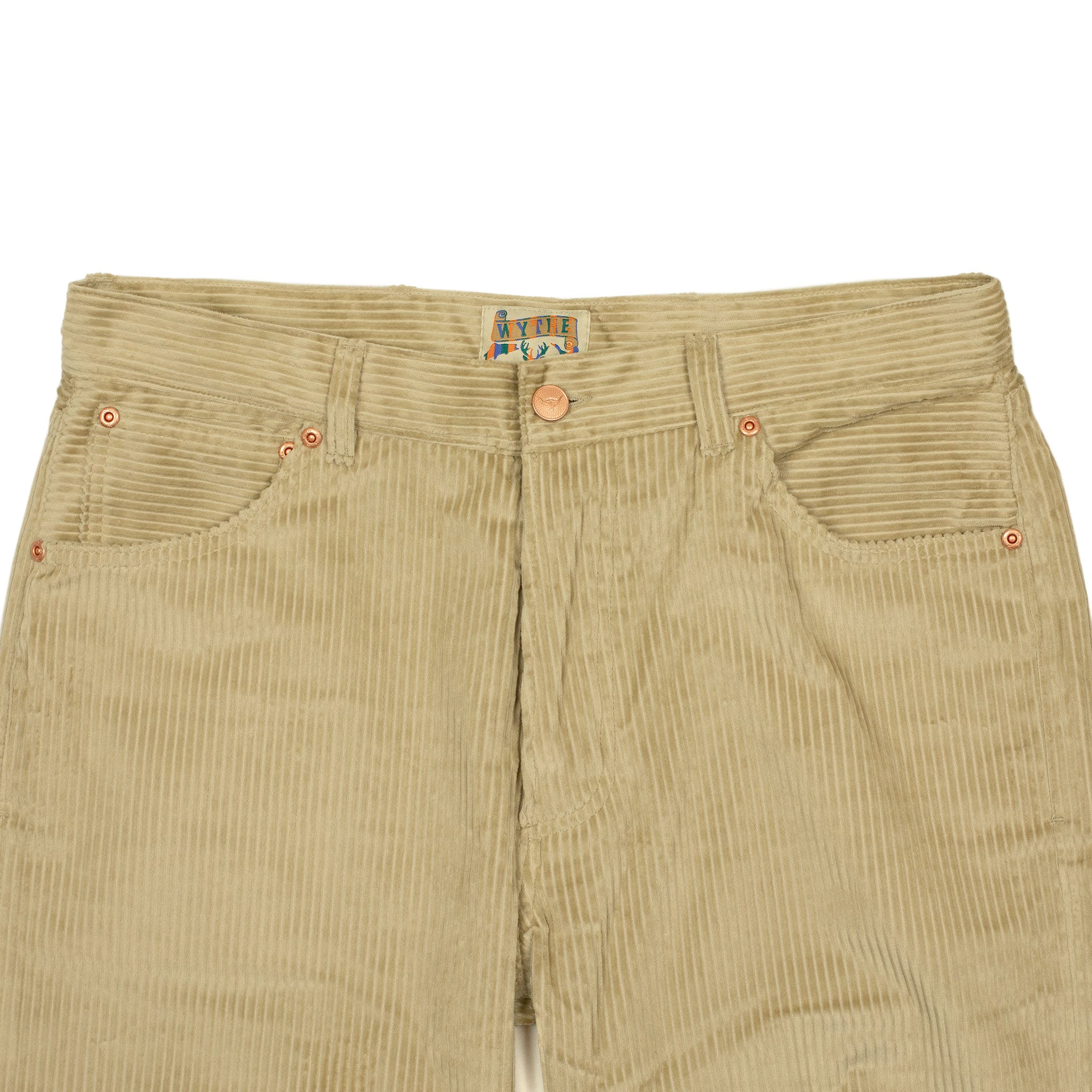 Five pocket pants in wheat Italian cotton corduroy