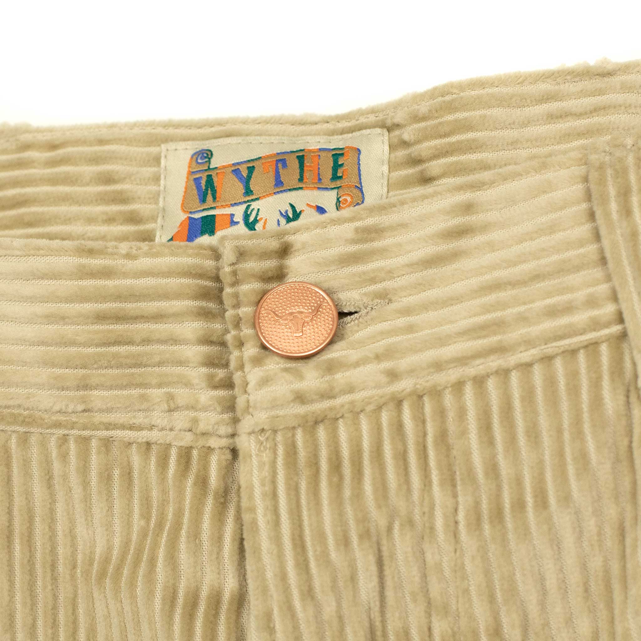 Five pocket pants in wheat Italian cotton corduroy