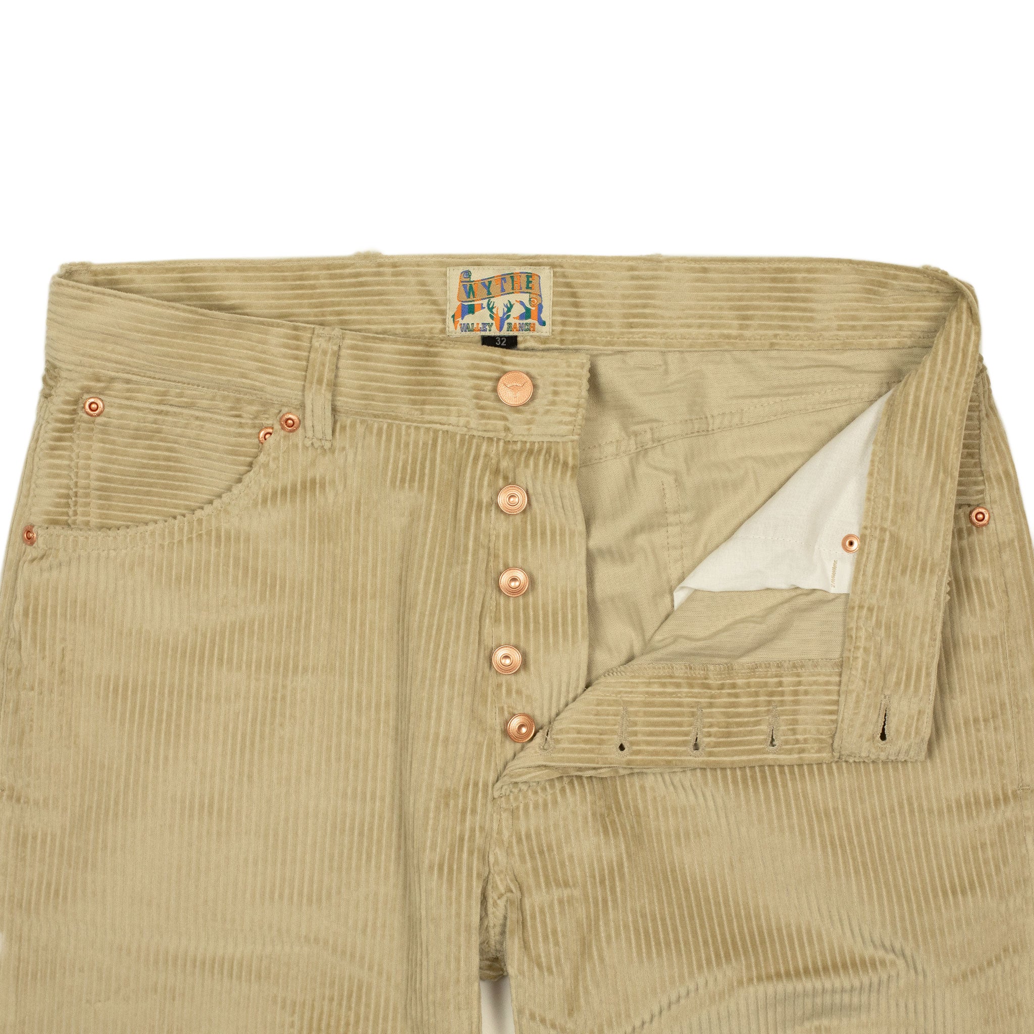 Five pocket pants in wheat Italian cotton corduroy