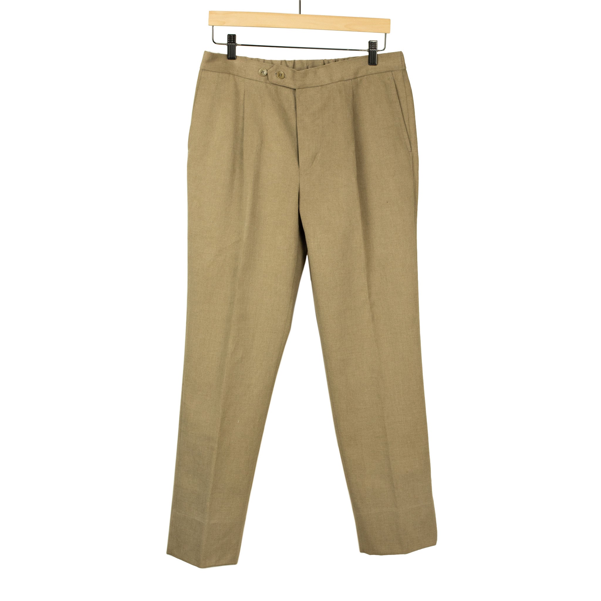 Easy pants in tan heavy cotton twill