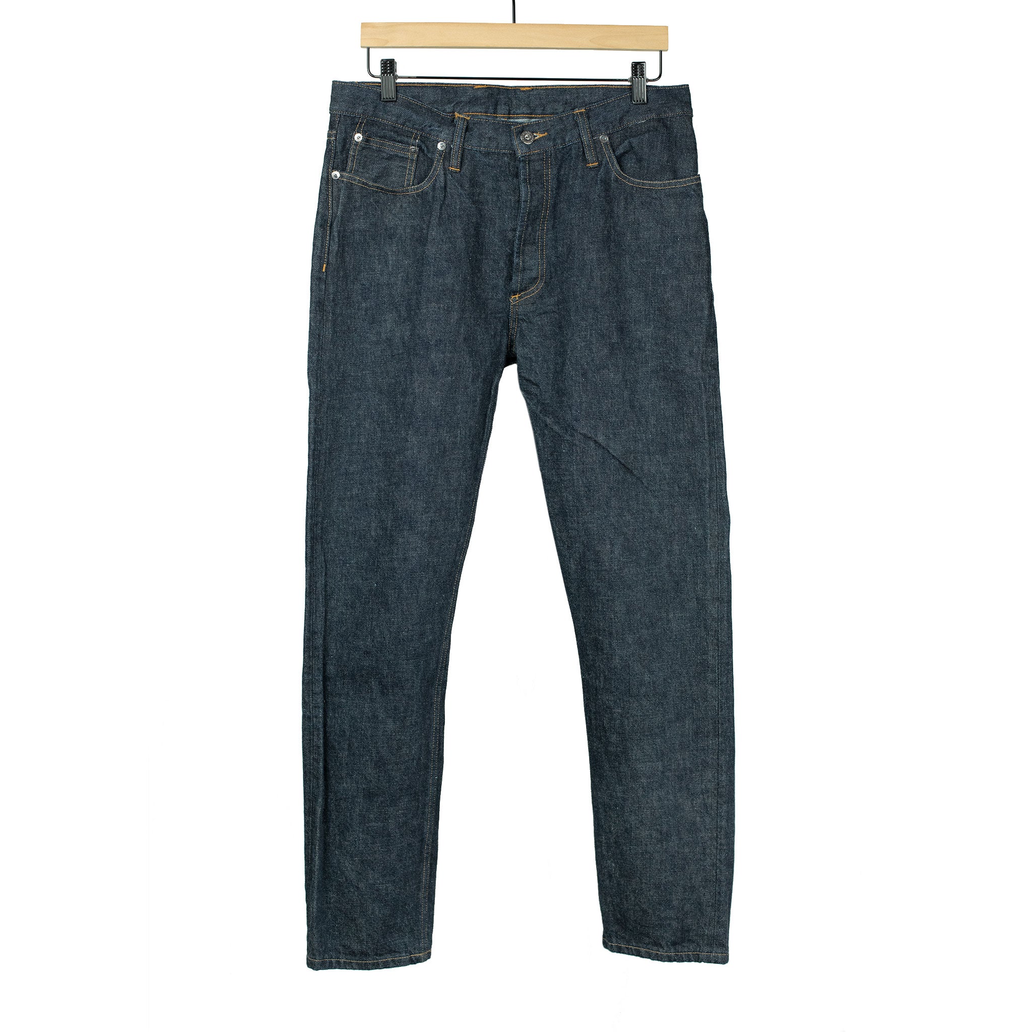 CT-100xk Classic tapered jeans in rinsed indigo Kibata denim (restock)