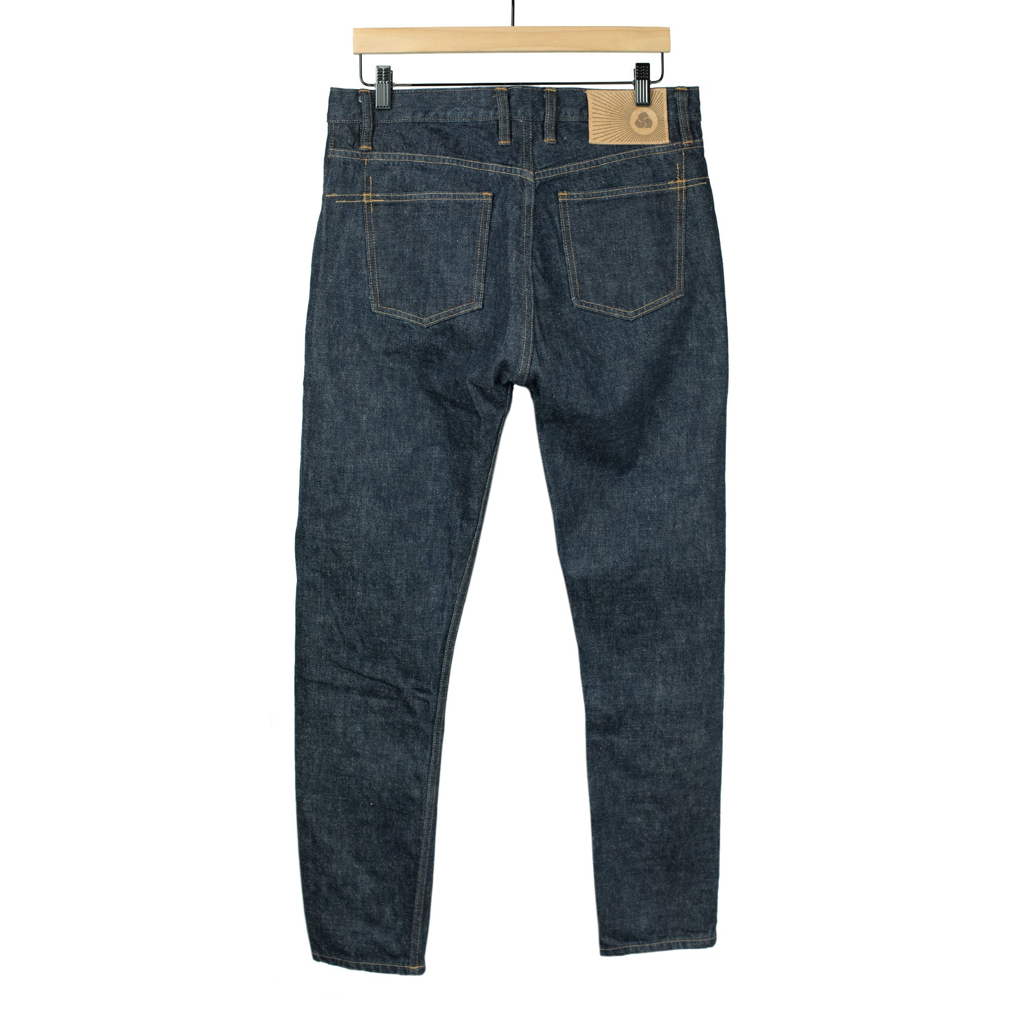 CT-100xk Classic tapered jeans in rinsed indigo Kibata denim (restock)