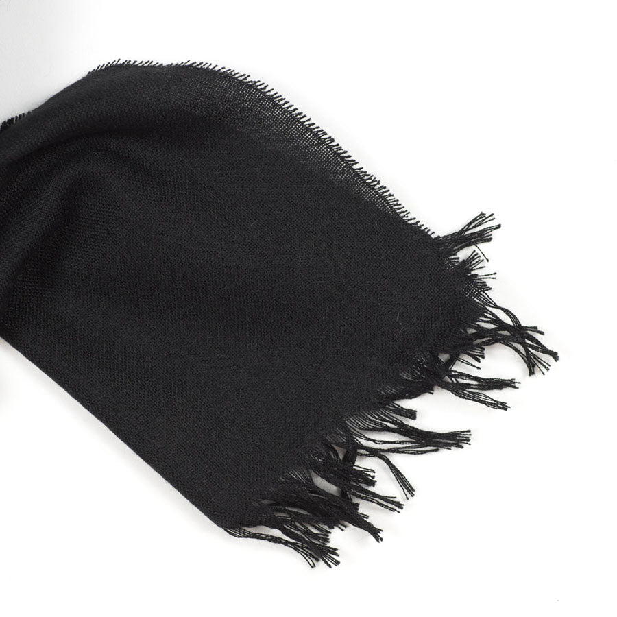 Black Kishorn washed cashmere scarf