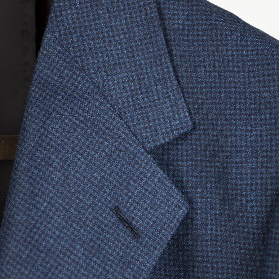 Black & blue mini-houndstooth sport coat