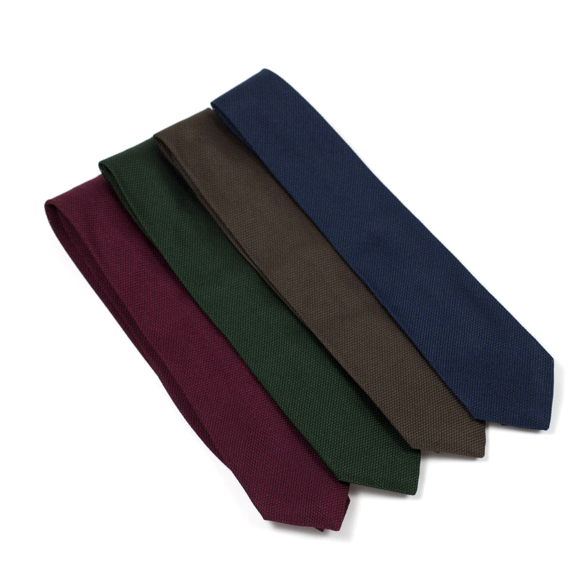 Burgundy self-tipped silk woven grenadine tie