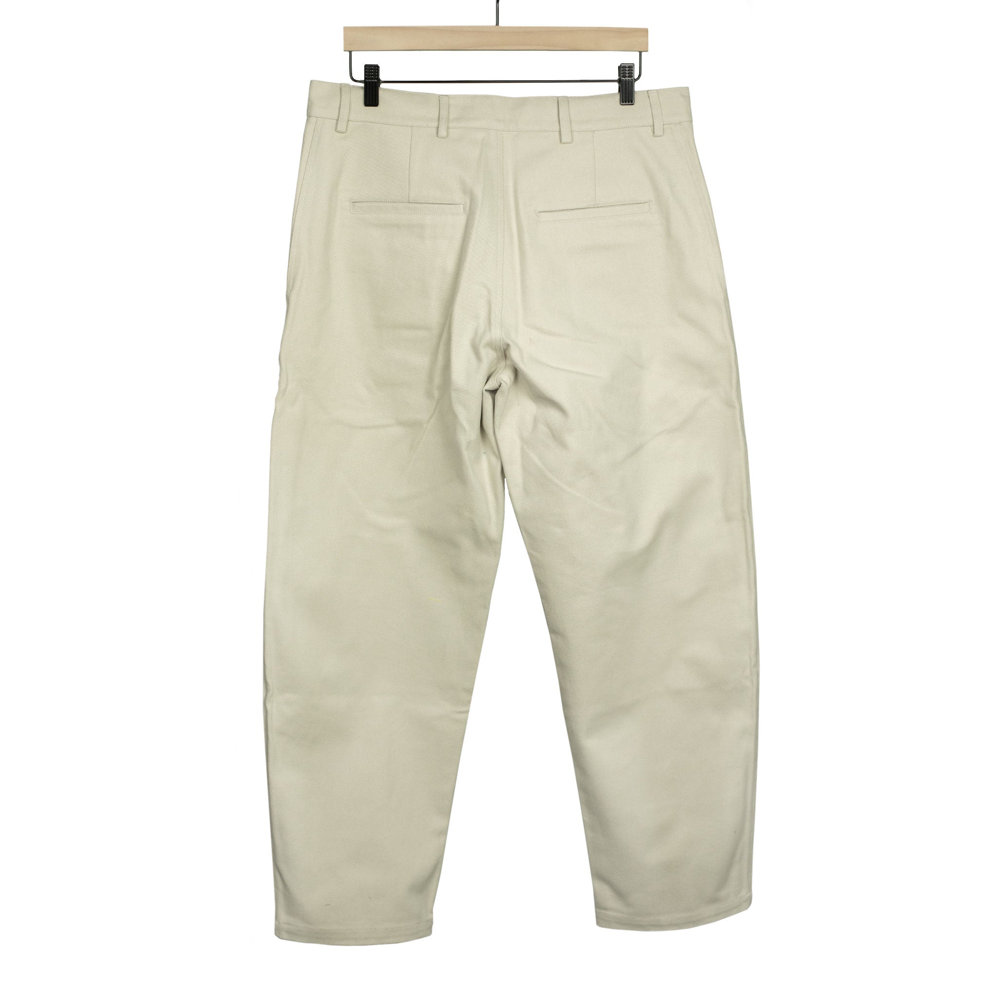 Balloon trousers in cream heavyweight cotton twill (restock)