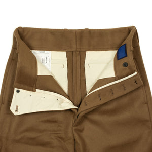 Document Single tuck trousers in camel beige wool – No Man Walks Alone