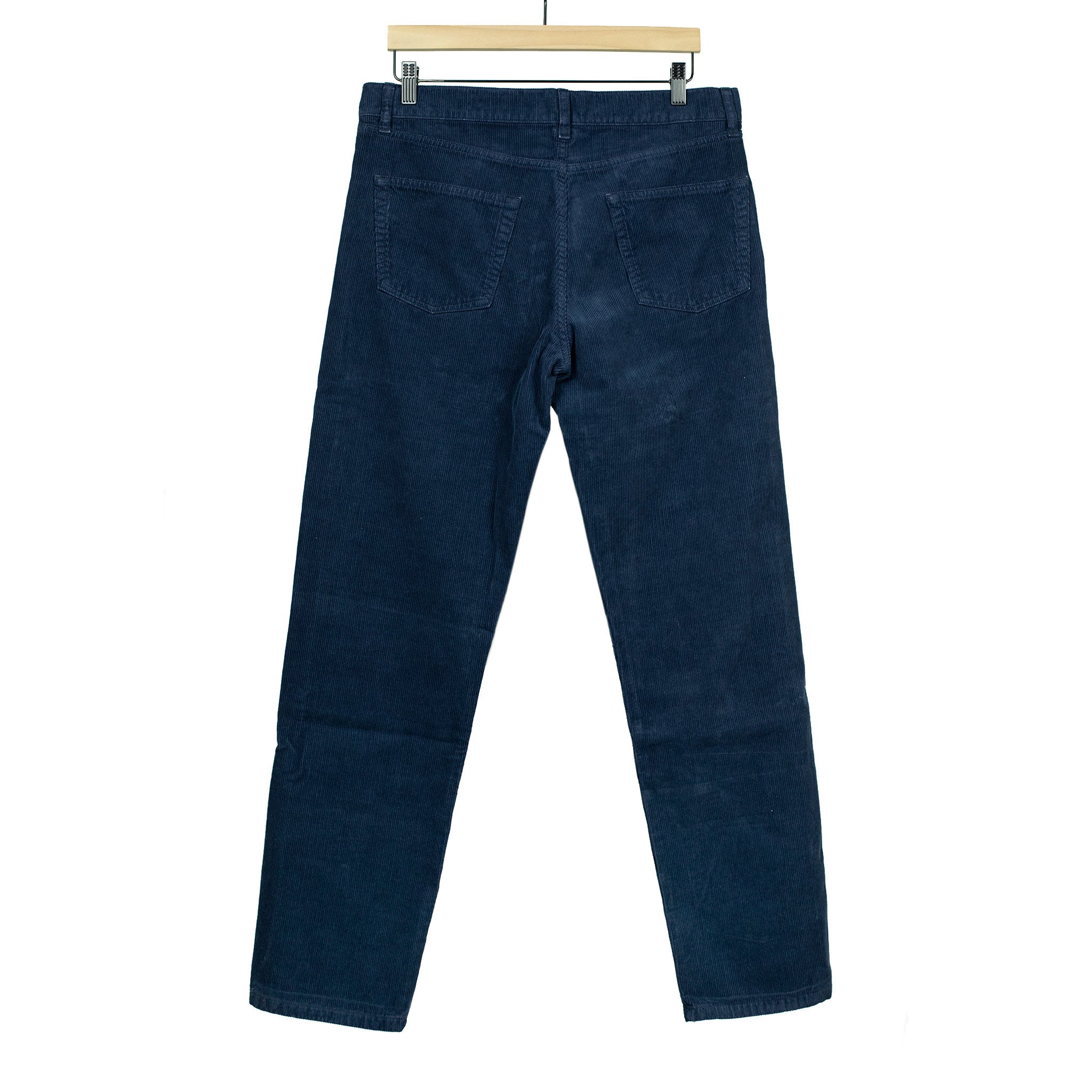 AAcero 5-pocket trousers in midnight navy fine wale cotton corduroy (restock)