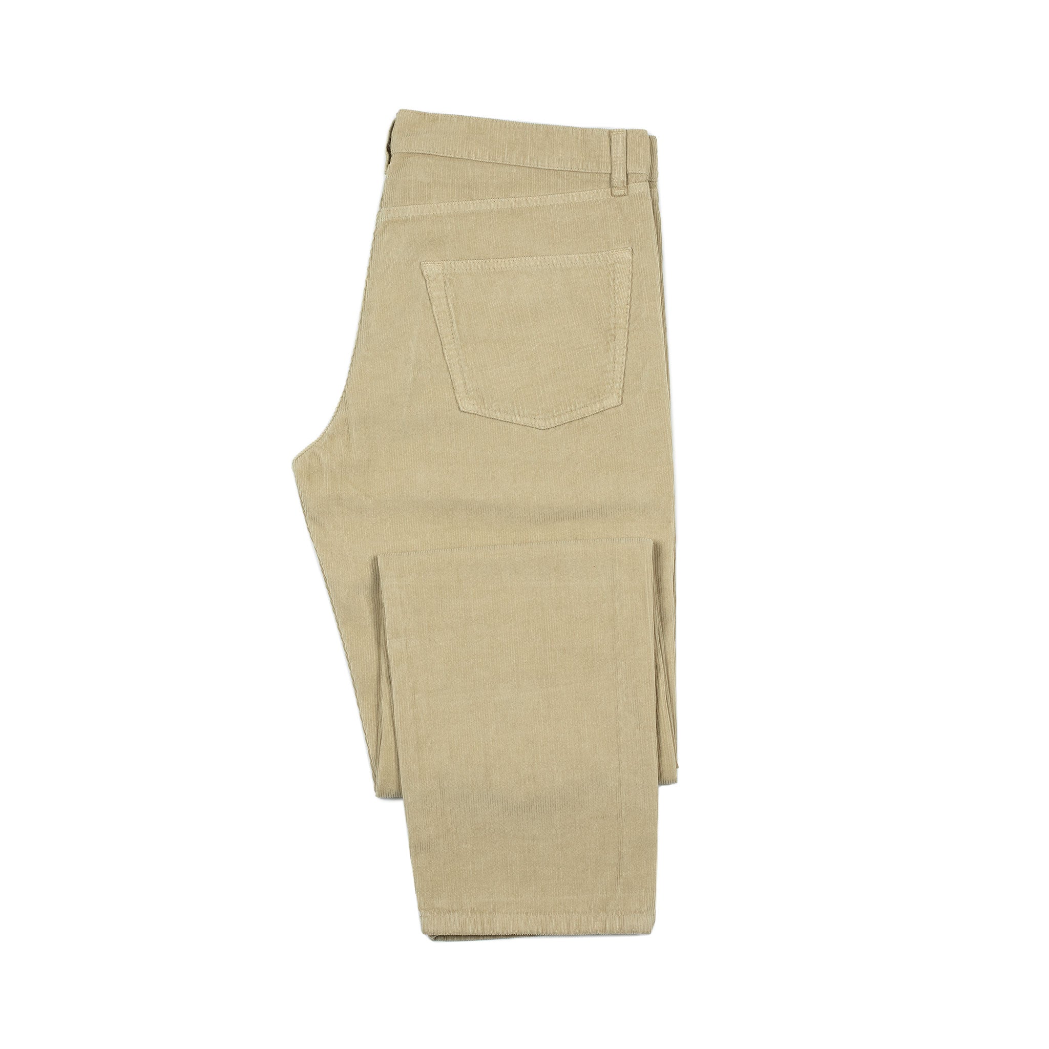 AAcero 5-pocket trousers in beige fine wale cotton corduroy (restock)