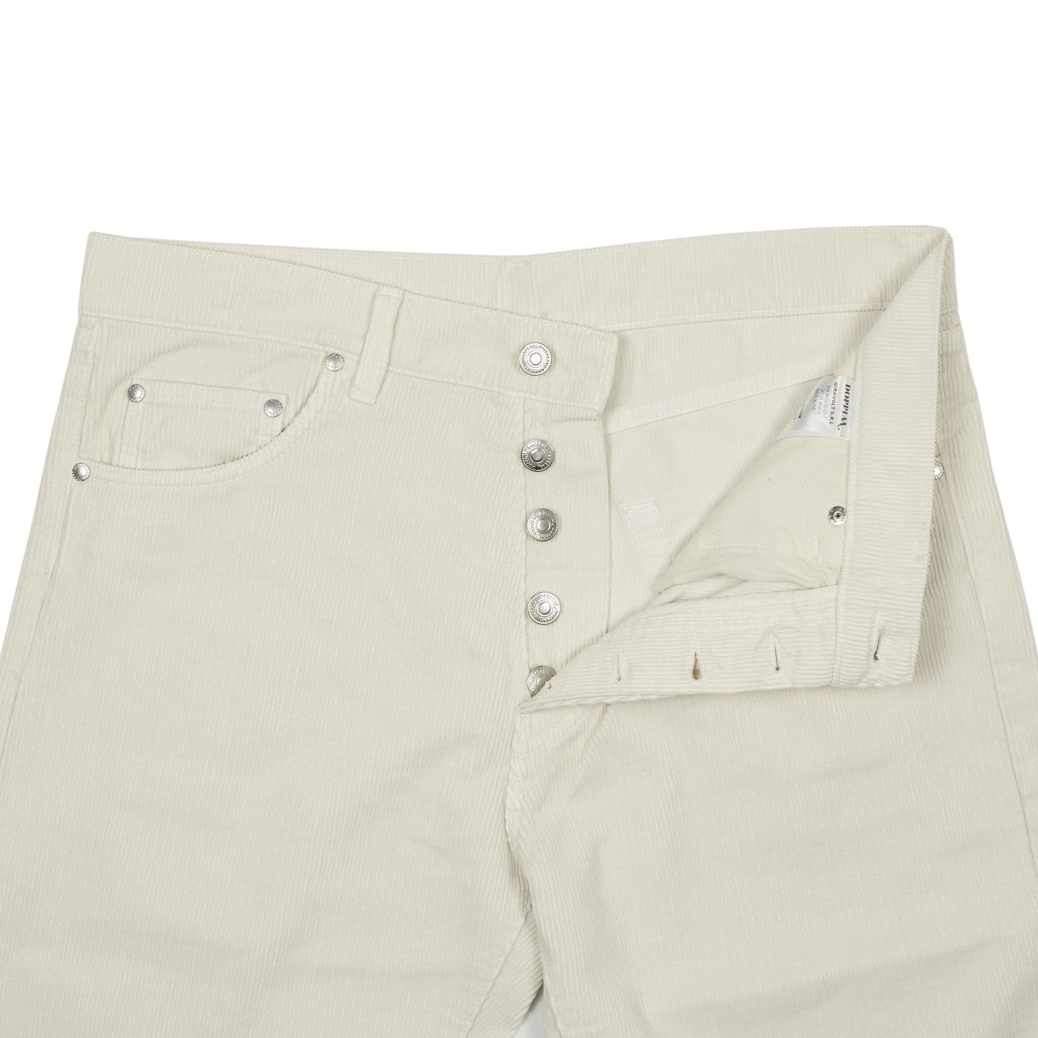 AAcero 5-pocket trousers in cream fine wale corduroy