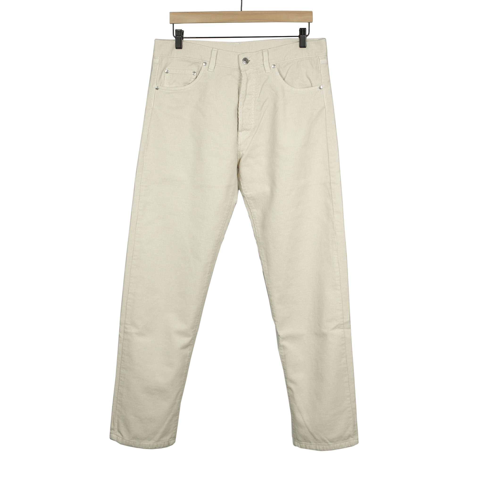 AAcero 5-pocket trousers in cream fine wale corduroy