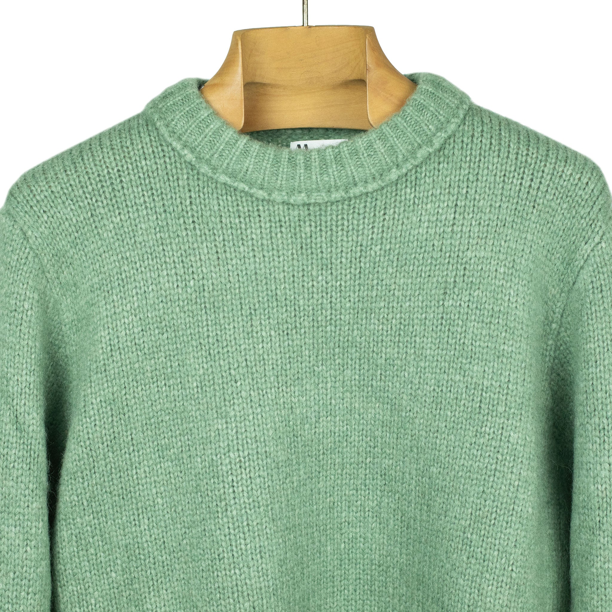 Aappio crewneck sweater in sage green alpaca wool mix (restock)