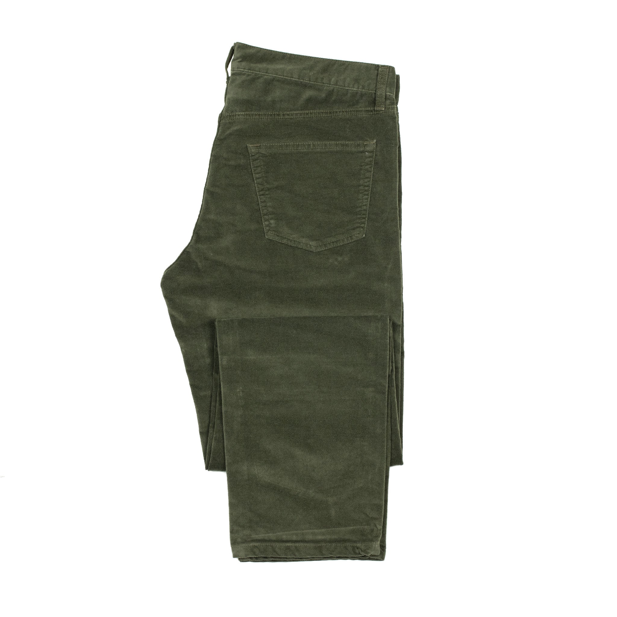 AAcero 5-pocket trousers in forest green velvety cotton