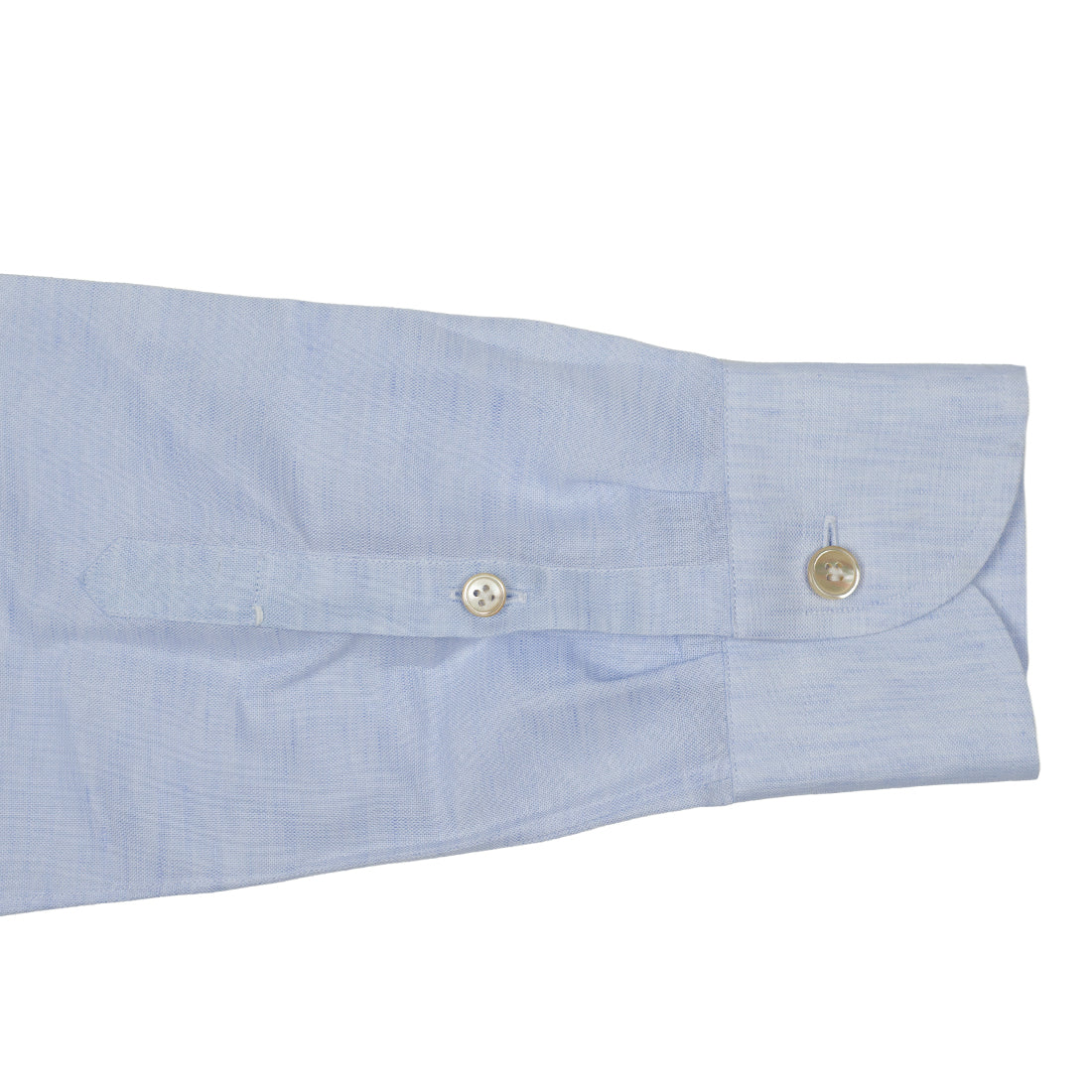 Grandi & Rubinelli light blue cotton/linen shirt, spread collar (restock)