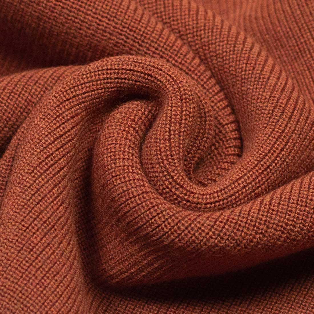 Dry-hand merino wool crewneck sweater in burnt orange (restock)