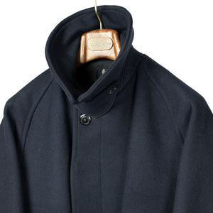 Kaptain Sunshine Traveler Coat in navy blue extra fine double