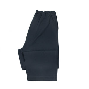 Kaptain Sunshine Drawstring easy pants in navy cotton and silk