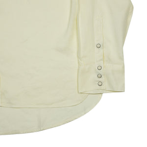 Wythe Pearl snap shirt in natural undyed tencel gabardine – No Man