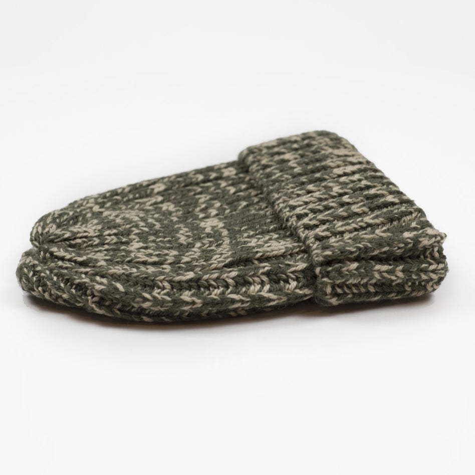 Green marled wool watch cap