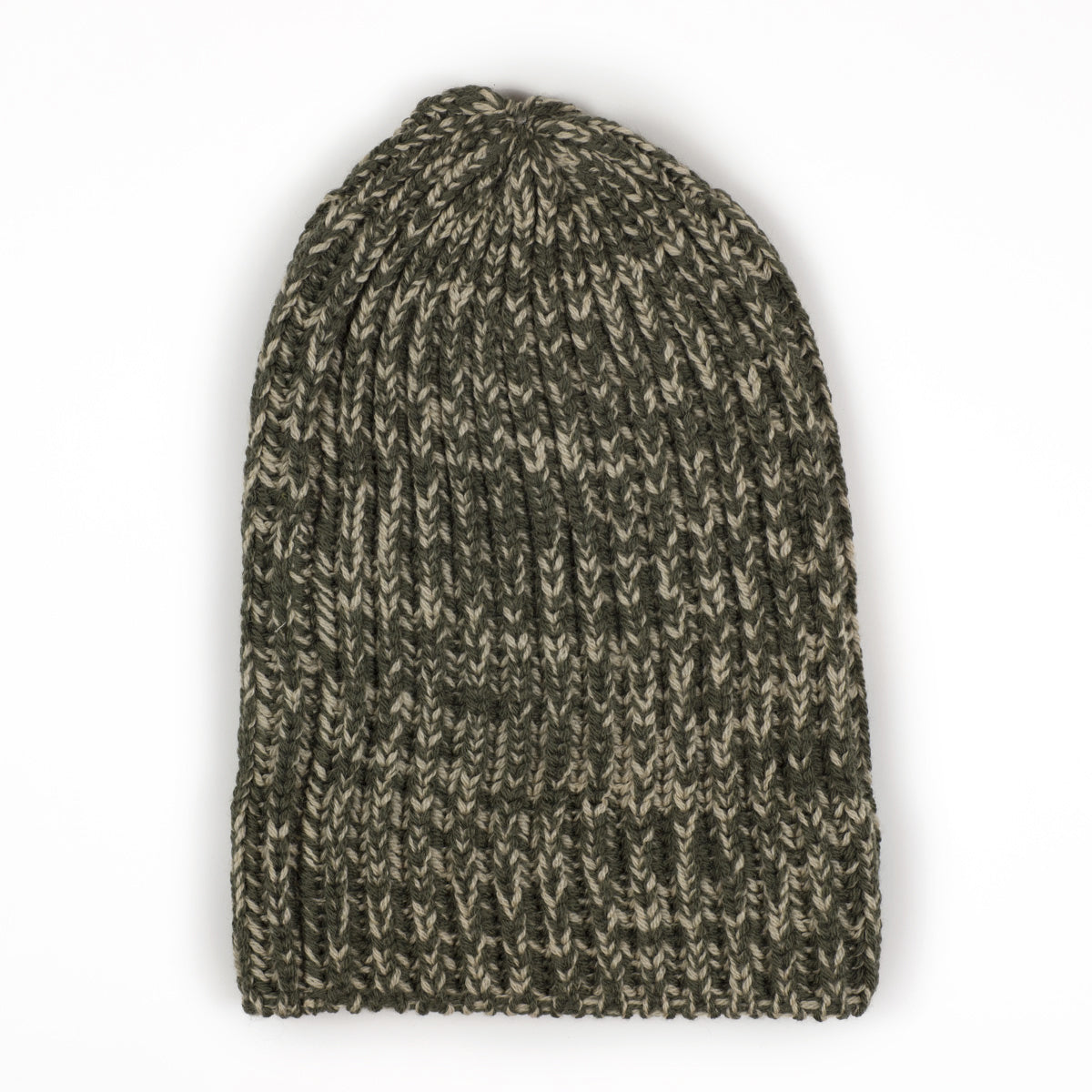 Green marled wool watch cap