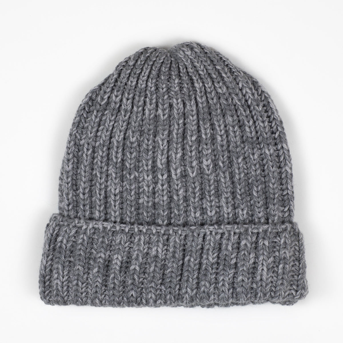 Grey marled wool watch cap