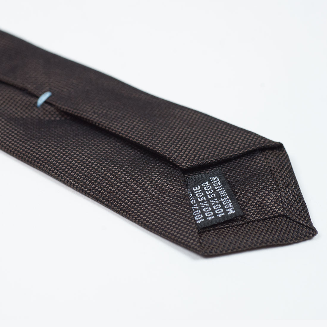 Chocolate brown textured silk tie