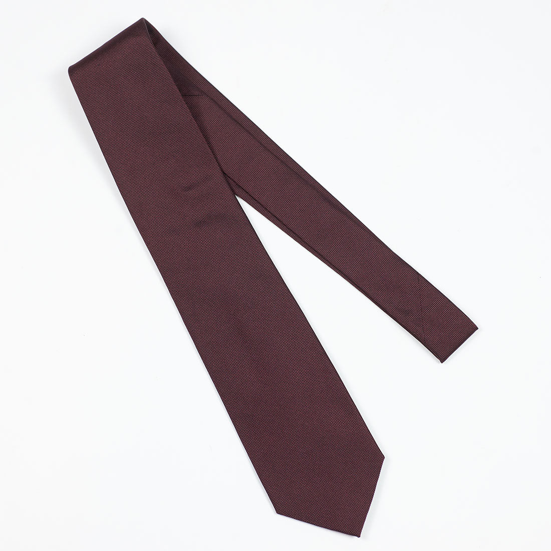 Burgundy textured silk tie