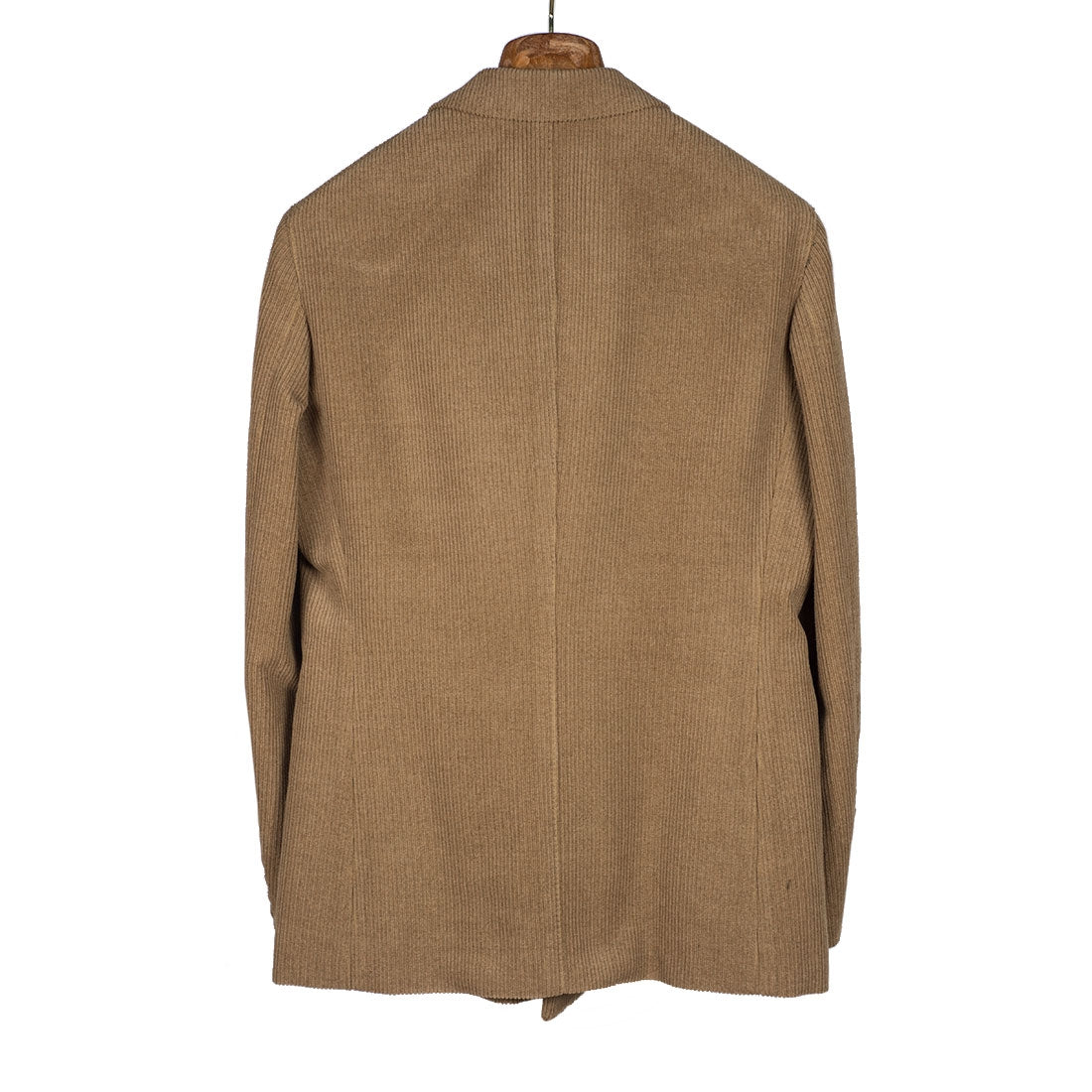 Double-breasted jacket in camelhair & cotton corduroy