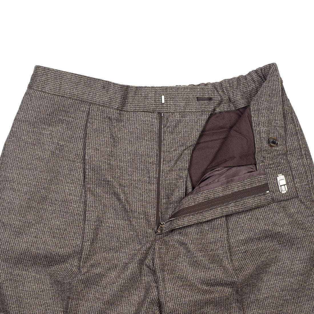 Easy pants in brown puppytooth wool flannel (separates)