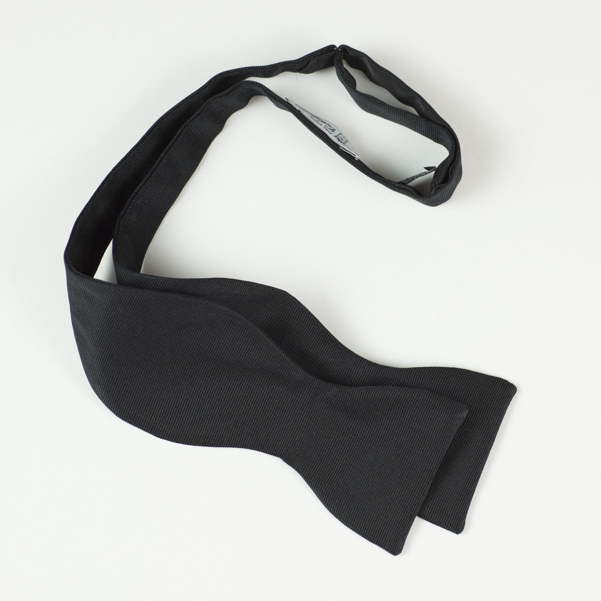 Black faille silk bow tie