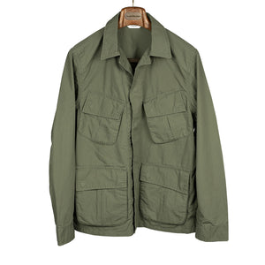 Fujito Jungle Jacket in lightweight olive green cotton and linen