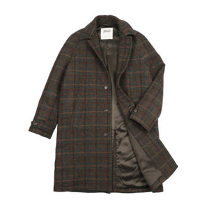 [PRE-ORDER DEPOSIT FW22] Raglan Milano overcoat in Harris Tweed plaid