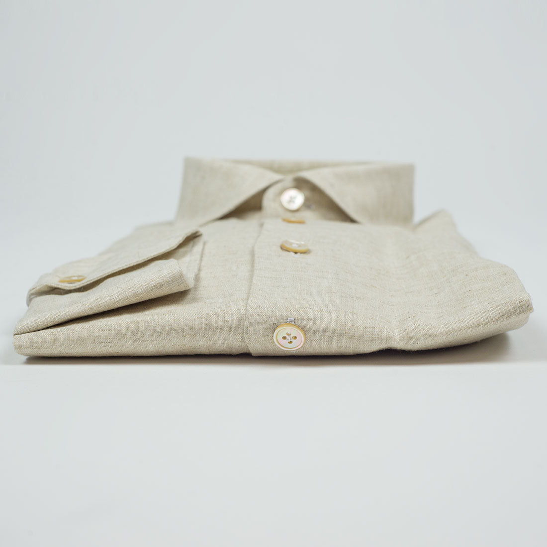 Beige hemp, ramie & soy shirt