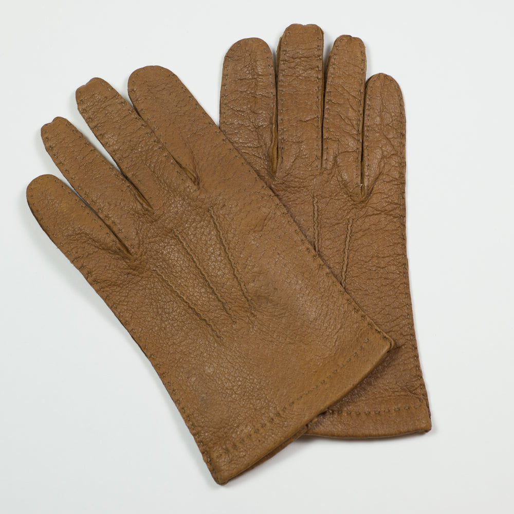 Cork real peccary unlined gloves