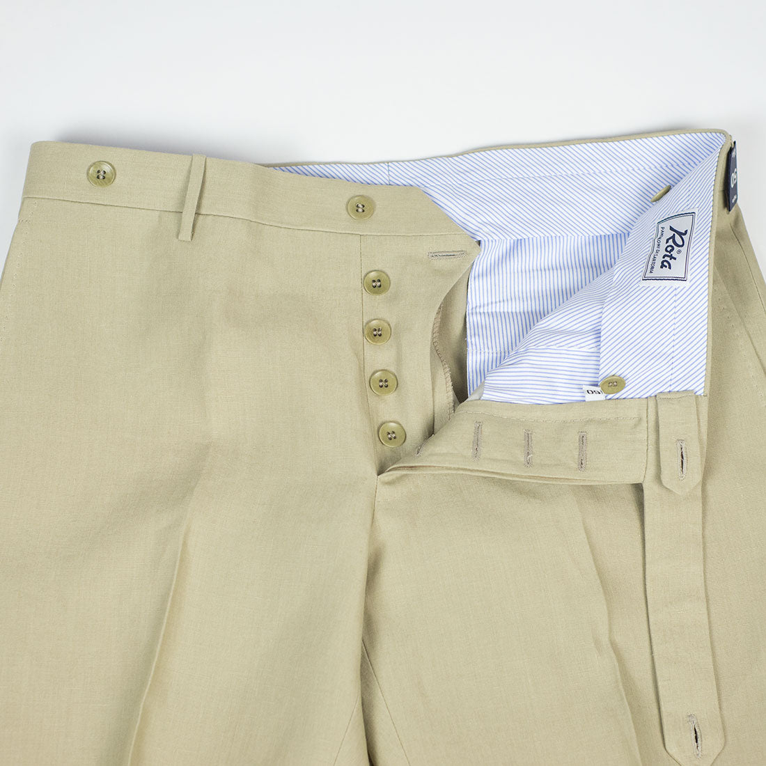 Beige Irish linen trousers