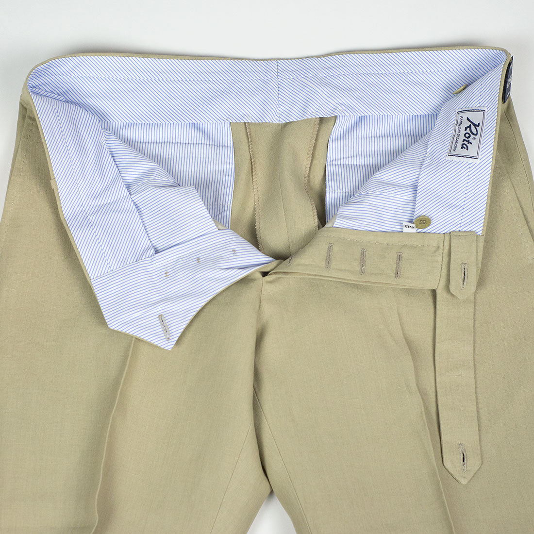 Beige Irish linen trousers