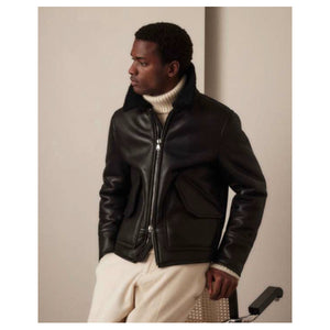 [PRE-ORDER DEPOSIT FW22] Nappa shearling aviator jacket