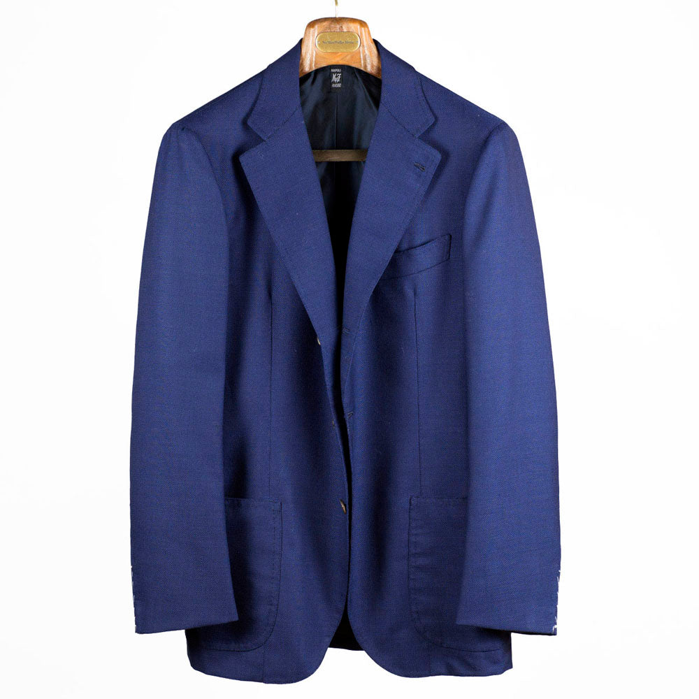 Drapers blue hopsack wool single-breasted sport coat, 9 oz. wool