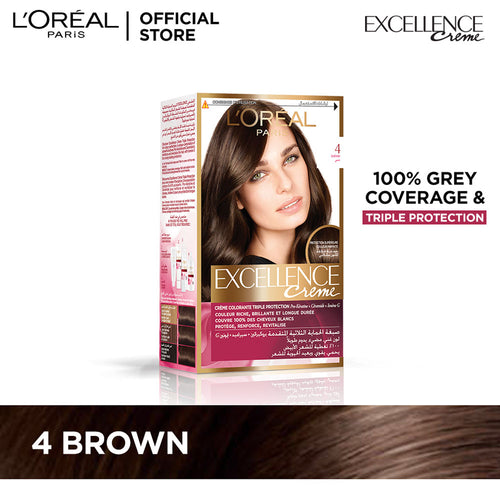 Buy LOreal Paris Excellence Creme Hair Color 4 Natural Dark Brown  72ml100g and LOreal Paris Excellence Creme Hair Color 5 Natural Brown  72ml100g Online at Low Prices in India  Amazonin