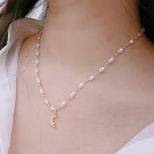 Load image into Gallery viewer, Crescent Opal Pearl Necklace
