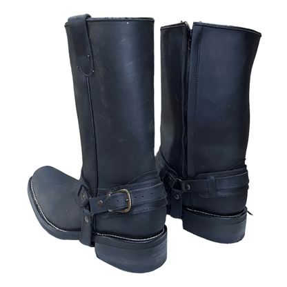 Separar Gobernar Perfecto Botas de piel con arnés estilo chopper para motociclista – El Viejo de las  Motos