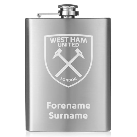 Personalised West Ham Gift Hip Flask