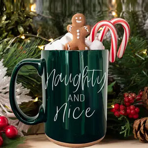 Christmas Coffee Mugs - Naughty AND Nice - Blooming Lotus Boutique LLC