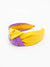 gold and purple headband
